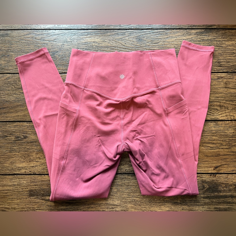 Athleta Fuchsia Stash Pocket Tights size S